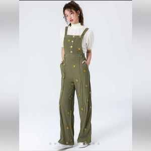NWT Cider olive green corduroy jumpsuit size L